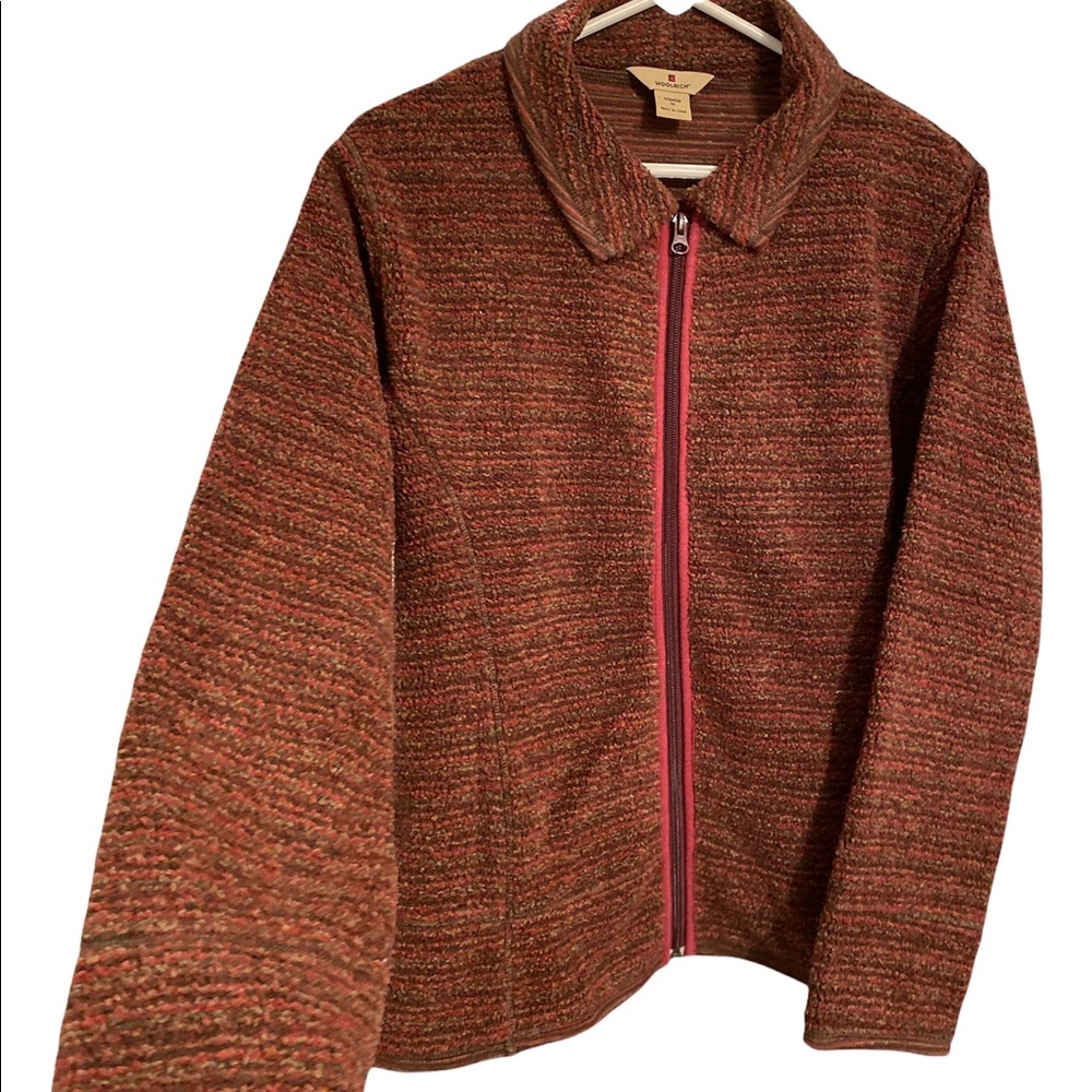 Woolrich Black Wool Cherry Zip Up Vintage Sweater - Picture 3 of 7
